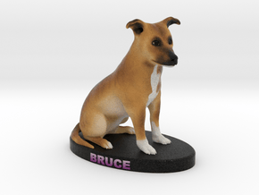 Custom Dog Figurine - Bruce in Full Color Sandstone