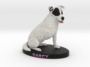Custom Dog Figurine - Darcy in Full Color Sandstone