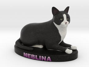 Custom Cat Figurine - Neblina in Full Color Sandstone