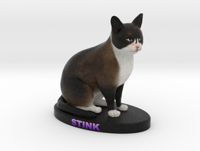Custom Cat Figurine - Stink in Full Color Sandstone