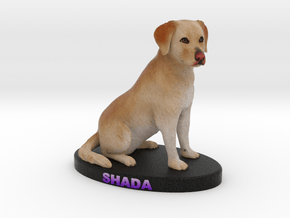 Custom Dog Figurine - Shada in Full Color Sandstone