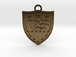 US national Team logo keychain in Natural Bronze