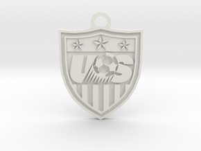 US national Team logo keychain in White Natural Versatile Plastic
