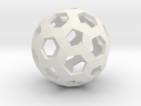 Football Holes Sphere in White Natural Versatile Plastic
