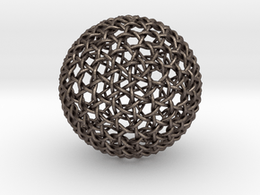 Hexa Weave Sphere in Polished Bronzed Silver Steel