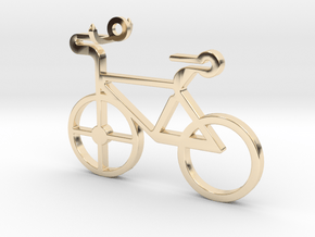 Bicycle Pendant in 14K Yellow Gold