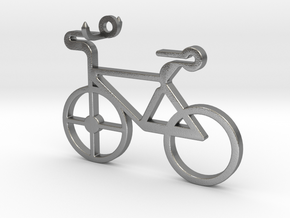 Bicycle Pendant in Natural Silver