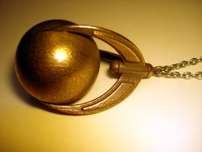 Ball And Claws (large) Pendant in Polished Bronzed Silver Steel