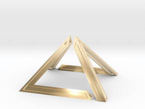 David Pyramid Thick - 6cm in 14K Yellow Gold