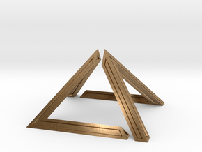David Pyramid Thick - 6cm in Natural Brass