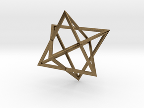 Merkaba - Sharp - 2cm in Natural Bronze