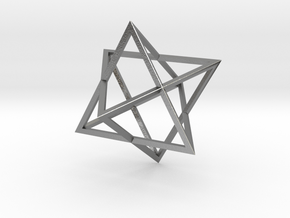 Merkaba - Sharp - 2cm in Natural Silver