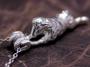 Sheep Pendant in Polished Silver