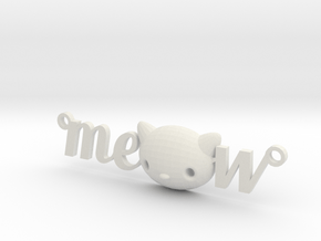 Meow Necklace by it's  a CYN!  in White Natural Versatile Plastic