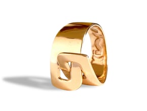 LOOP ring in Polished Brass: 8 / 56.75