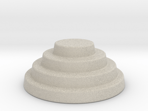 Devo Hat   15mm diameter miniature / NOT LIFE SIZE in Natural Sandstone