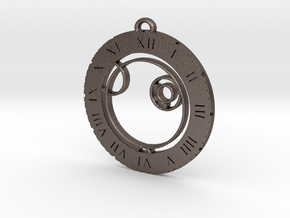 Alex - Pendant in Polished Bronzed Silver Steel