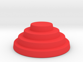 Devo Hat   15mm diameter miniature / NOT LIFE SIZE in Red Processed Versatile Plastic