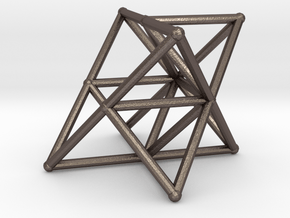 Rod Merkaba Supports OpenBase 4cm in Polished Bronzed Silver Steel