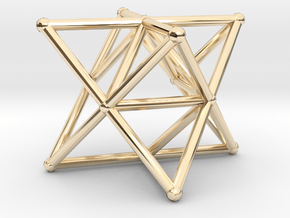 Rod Merkaba Supports OpenBase 3cm in 14K Yellow Gold