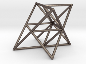 Rod Merkaba Supports OpenBase 2cm in Polished Bronzed Silver Steel