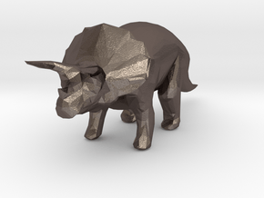 Triceratops in Polished Bronzed Silver Steel