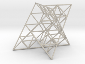 Rod Merkaba Lattice OpenBase 4cm in Natural Sandstone