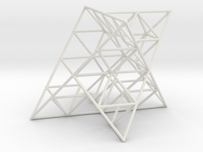 Rod Merkaba Lattice OpenBase 4cm in White Natural Versatile Plastic