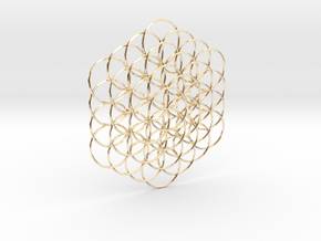 Flower Of Life Weave - 8cm  in 14K Yellow Gold