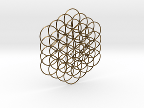 Flower Of Life Weave - 8cm  in Natural Bronze