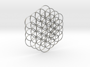 Flower Of Life Weave - 8cm  in Natural Silver