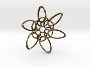 6 Ring PentaTwist  - 6.6cm in Natural Bronze