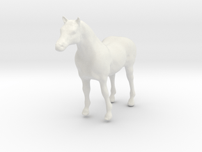Horse Sym Sculp 2 Rotated in White Natural Versatile Plastic