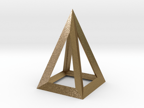 pyramidal pendant in Polished Gold Steel