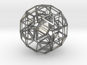 Dodecahedron .06 5cm in Natural Silver
