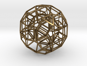 Dodecahedron .06 5cm in Natural Bronze