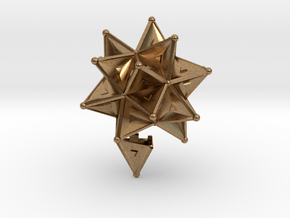 Stellated Icoso Case - 3.6cm in Natural Brass