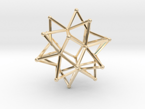 Stellated Icosohedron WireBalls - 3cm in 14K Yellow Gold