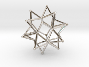 Stellated Icosohedron WireBalls - 3cm in Platinum