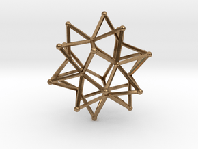 Stellated Icosohedron WireBalls - 3cm in Natural Brass
