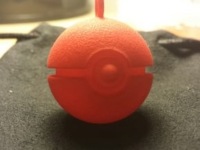 Pokeball keychain in Red Processed Versatile Plastic