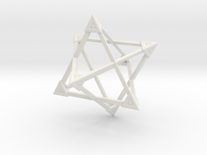 Merkaba Wire Pyramids Only 1 Caps 5cm in White Natural Versatile Plastic