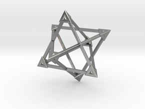 Merkaba Wire Pyramids Only 1 Caps 5cm in Natural Silver