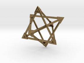 Merkaba Wire Pyramids Only 1 Caps 5cm in Natural Bronze