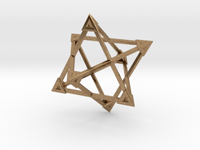 Merkaba Wire Pyramids Only 1 Caps 5cm in Natural Brass