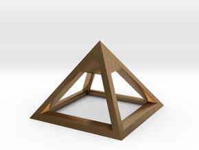 Pyramid Mike 3cm in Natural Brass