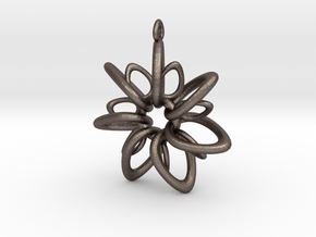 RingStar 7 Points - 4cm, Loopet in Polished Bronzed Silver Steel