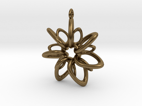 RingStar 7 Points - 4cm, Loopet in Natural Bronze