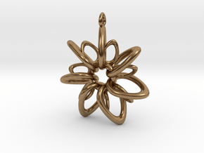RingStar 7 Points - 4cm, Loopet in Natural Brass