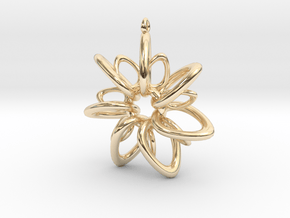 RingStar 7 points - 5cm, Loopet in 14K Yellow Gold